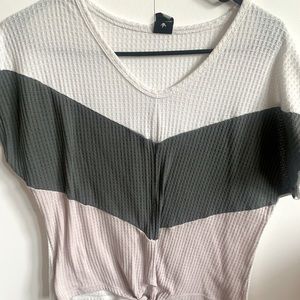 Paper Crane Multi Colored Chevron tie Top